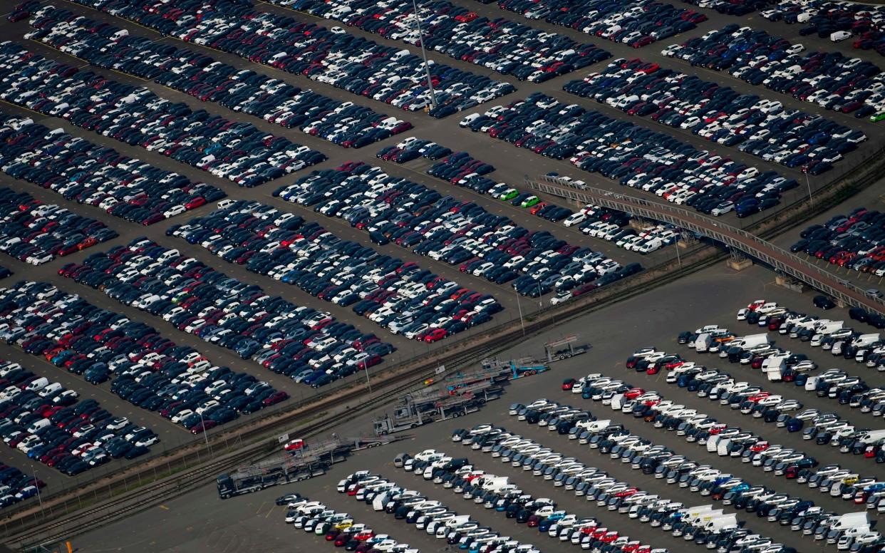 Cars parked  - INA FASSBENDER /AFP