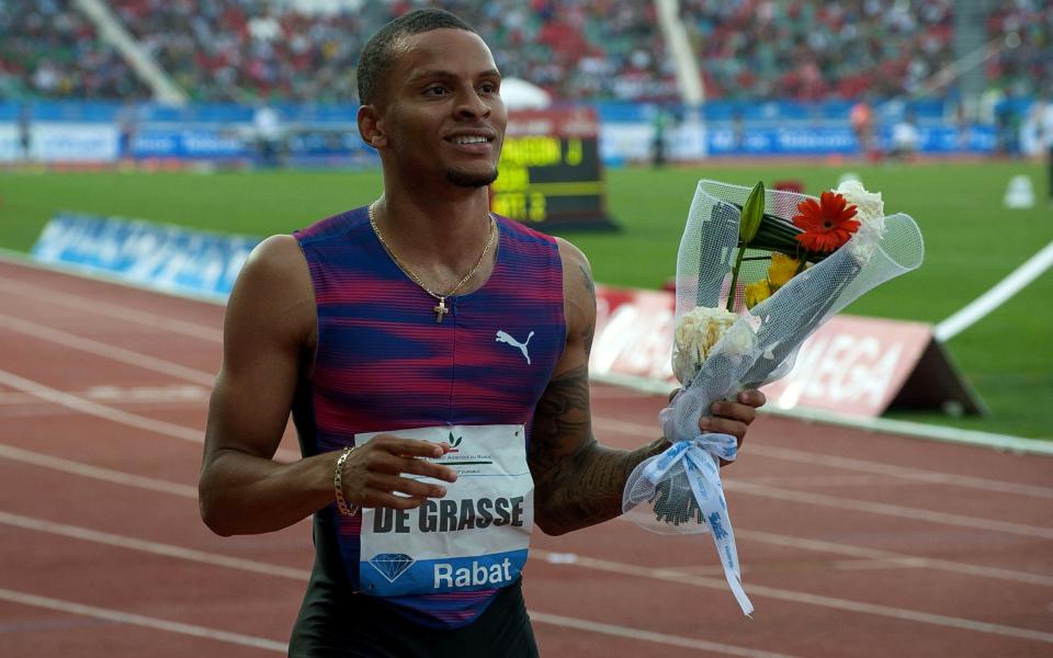 Andre De Grasse says he was never supposed to be racing Usain Bolt in Monaco - Credit: AFP