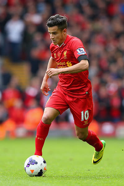 Philippe Coutinho was an integral part of Liverpool FC's surge to the top of the English Premier League. The 21-year-old was devastating from the wing, but was overlooked by coach Luiz Felipe Scolari for rival attackers from Chelsea.