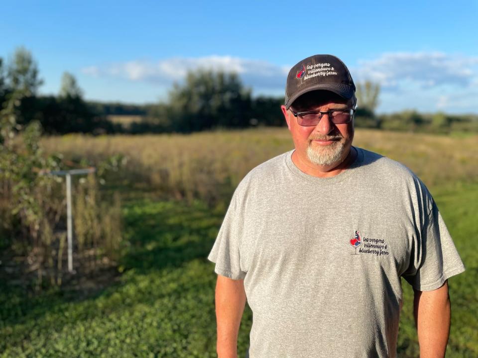 Michel Villeneuve says three nights of frost back in May has meant his farm is unable to open his orchard to the public this year. 