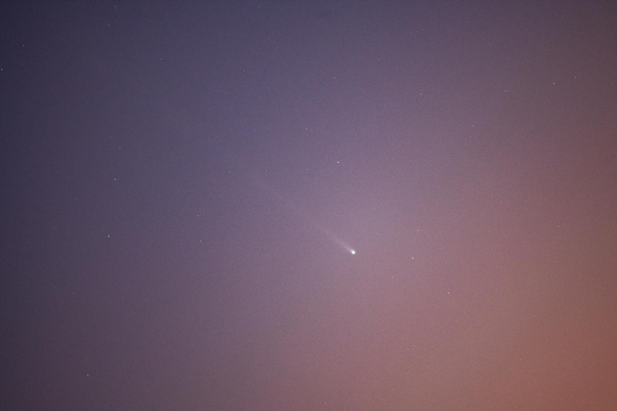 Comet Nishimura captured in an image taken in L'Aquila, Italy