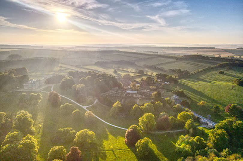 An aerial view of Sledmere