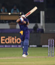 Indian cricket captain Virat Kohli bats during the Cricket Twenty20 World Cup match between India and Pakistan in Dubai, UAE, Sunday, Oct. 24, 2021. (AP Photo/Aijaz Rahi)