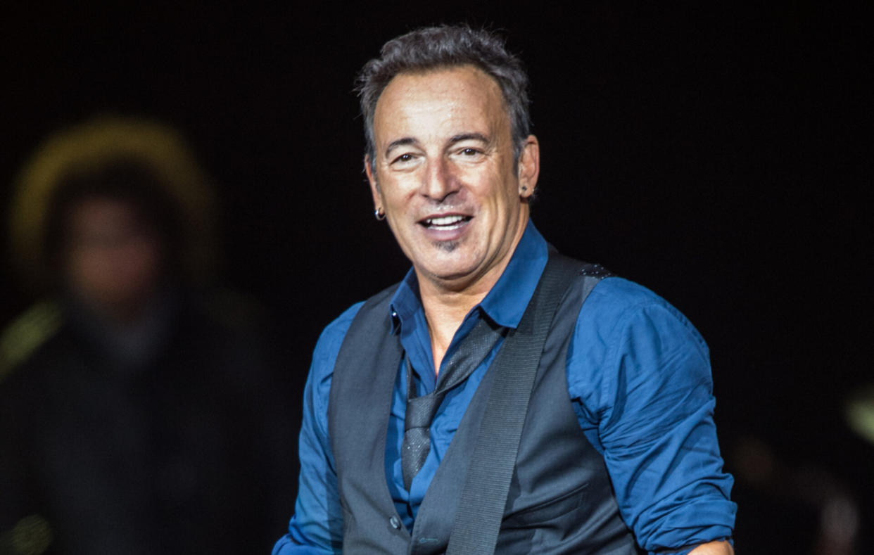 Bruce Springsteen onstage at Roskilde Festival, Denmark, 2012