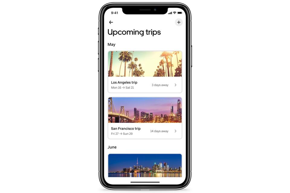 Screenshot of the Uber Travel interface on an iPhone