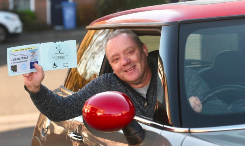 Garry White was issued a fine for parking in a disabled zone, despite showing an enforcement officer his blue badge. (Reach)