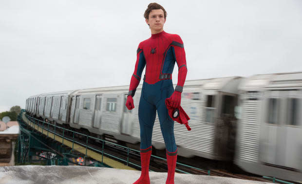 Tom Holland as Peter Parker/Spider-Man in the MCU film "Spider-Man: Homecoming"<p>Chuck Zlotnick/Marvel Studios/Disney</p>