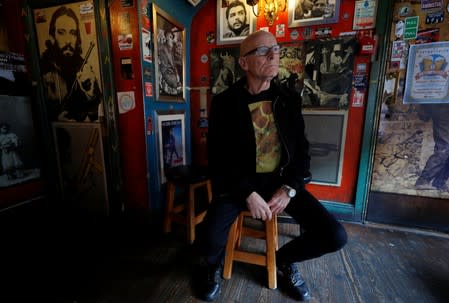 Local politician and the civil rights activism veteran Eamonn McCann poses for a photograph in Sandinos bar in Londonderry, Northern Ireland