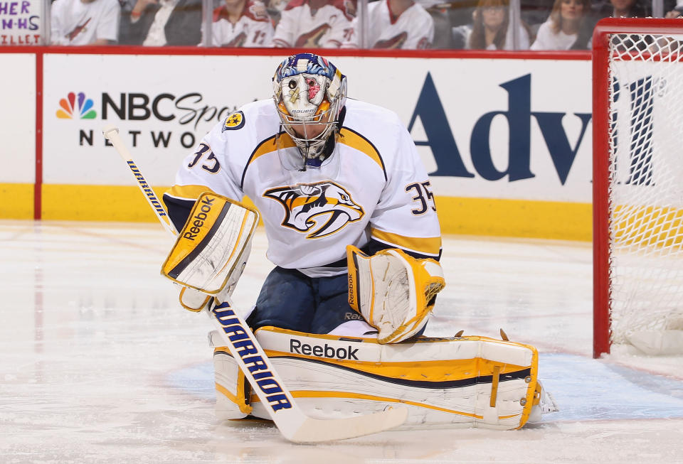 <b>Pekka Rinne</b><br> The two-time Vezina Trophy nominee signed a seven-year $49 million contract with Nashville in November. Annual salary: $7M