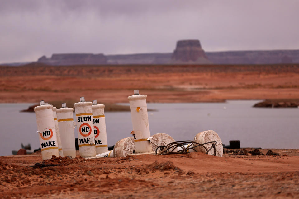 Buoys on the beach at Lake Powell