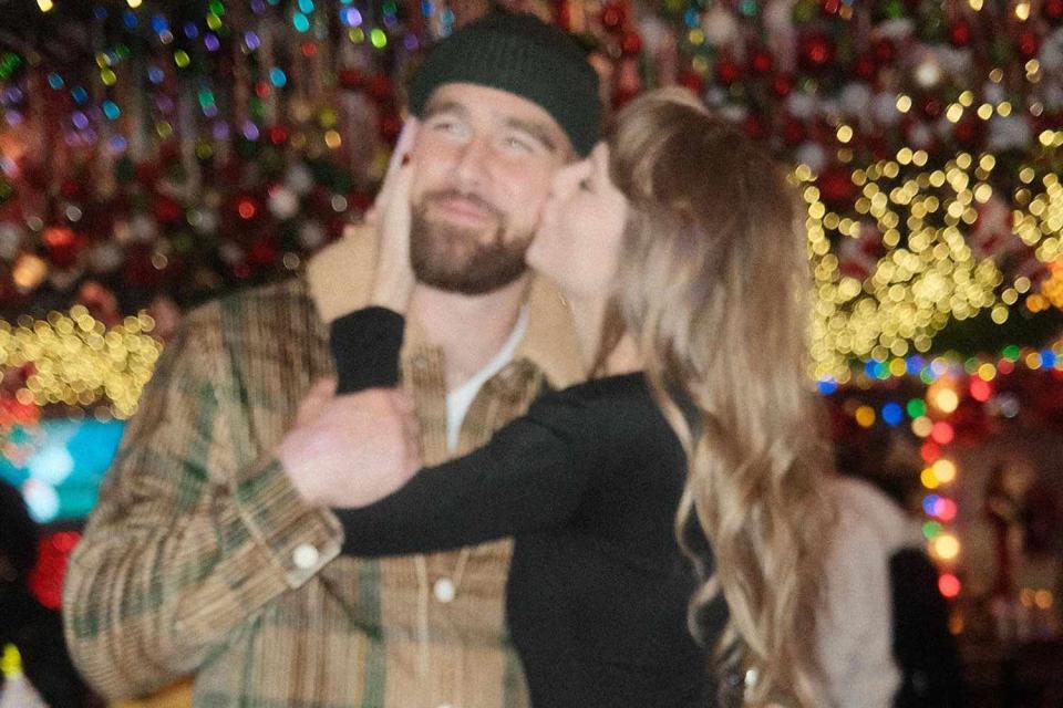 Taylor Swift Gives Travis Kelce A Sweet Kiss On The Cheek — See Photo