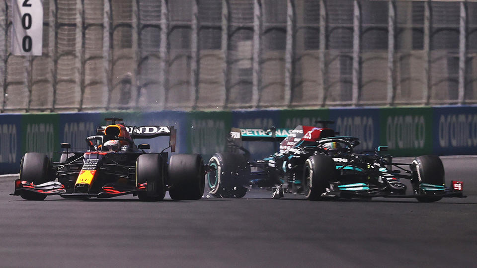 Lewis Hamilton and Max Verstappen collided under controversial circumstances during the Saudi Arabian GP.