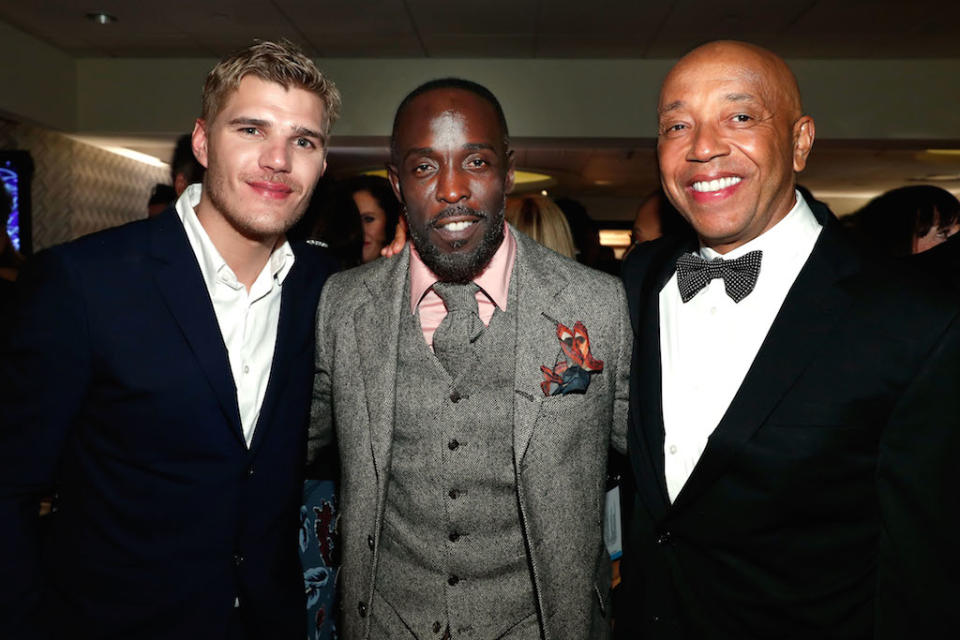 Chris Zylka, Michael K. Williams, and Russell Simmons