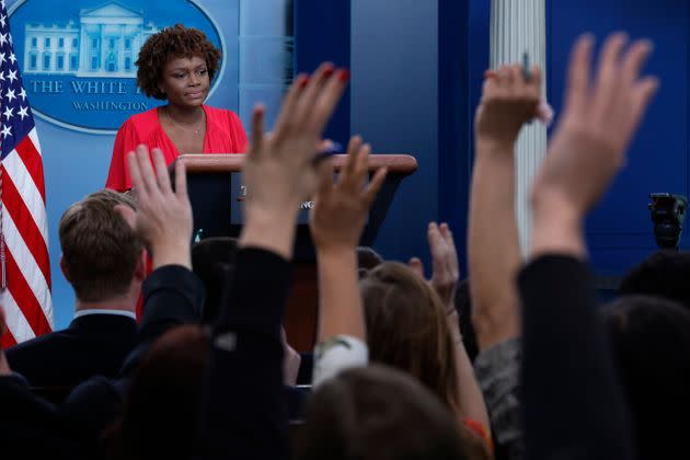White House press secretary Karine Jean-Pierre holds her first news conference in the Brady Press Briefing Room at the White House on May 16, 2022. (Photo: Chip Somodevilla via Getty Images)