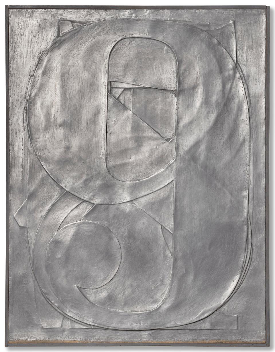 One piece from the John and Mary Pappajohn collection up for auction is this piece from Jasper Johns entitled “0 through 9.”