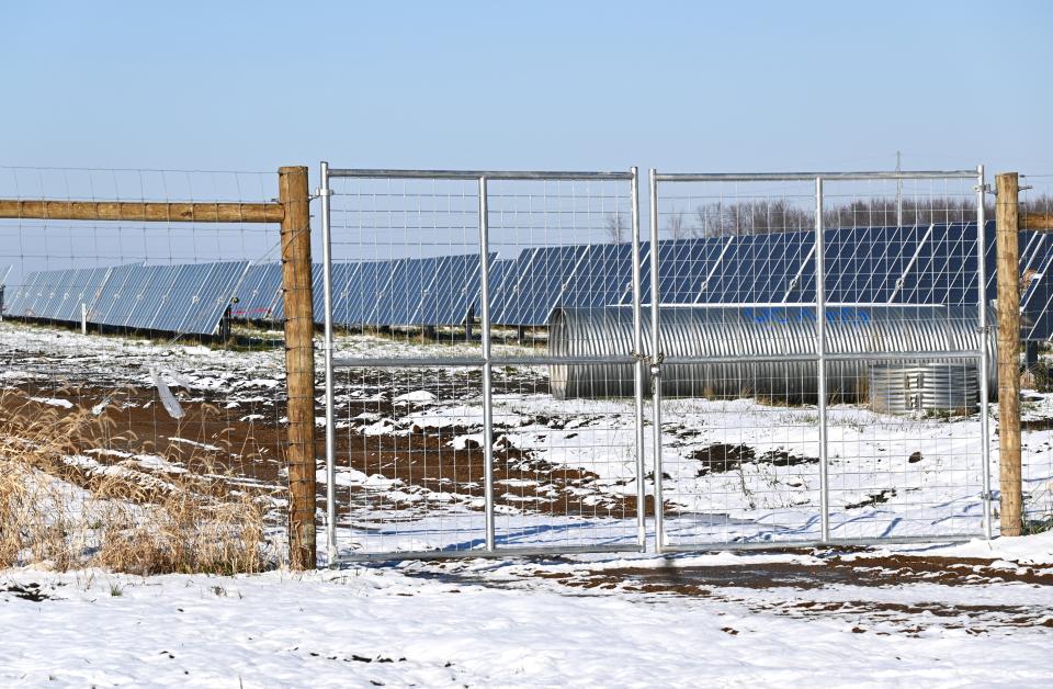 Installed solar panels off Gower Road.