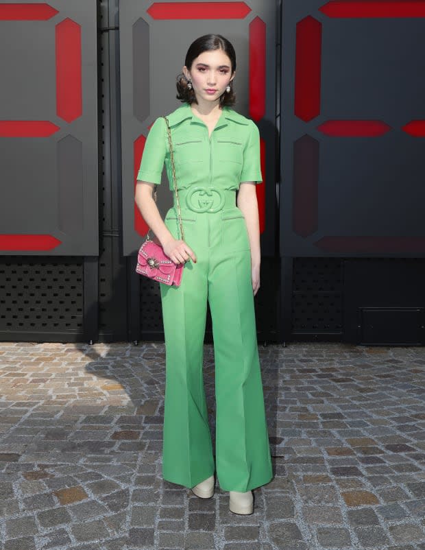 2016 Rowan Blanchard Porn - Great Outfits in Fashion History: Rowan Blanchard in That Green Gucci  Jumpsuit