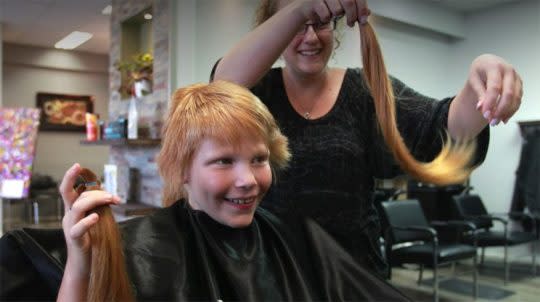 Lincoln after his haircut (Screen shot: Windsor Star)