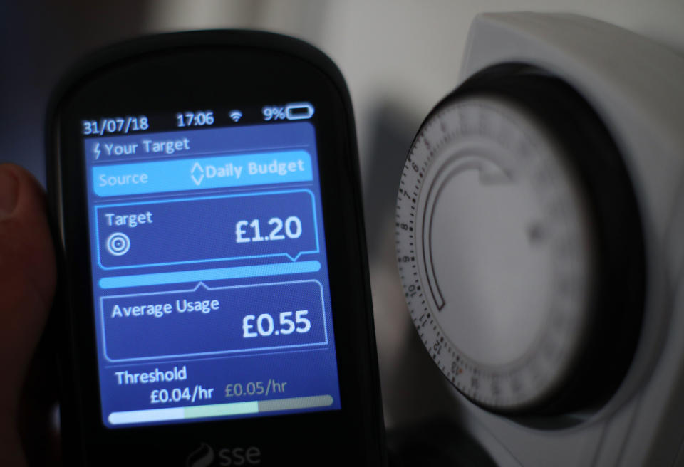 Energy EMBARGOED TO 0001 FRIDAY APRIL 8 File photo dated 08/04/19 of a handheld smart meter in a London home. Householders are experiencing plummeting standards of customer service from their energy suppliers including rising call waiting times as their bills soar, according to Citizens Advice figures. Issue date: Friday April 8, 2022.