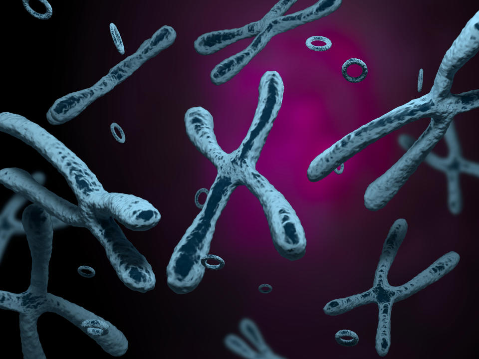 3d render of extrachromosomal circular DNA (eccDNA)