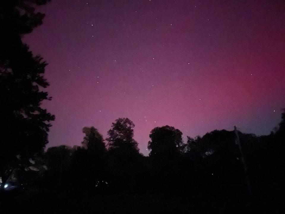 Northern lights visible from Freeburg Township near Fayetteville at about 10 p.m. Friday night.