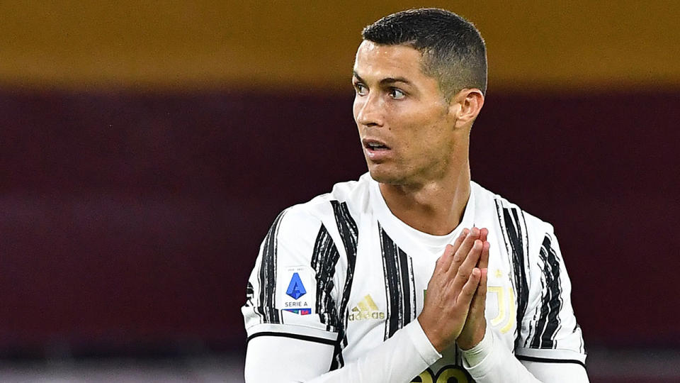 Cristiano Ronaldo is seen here playing with Juventus.