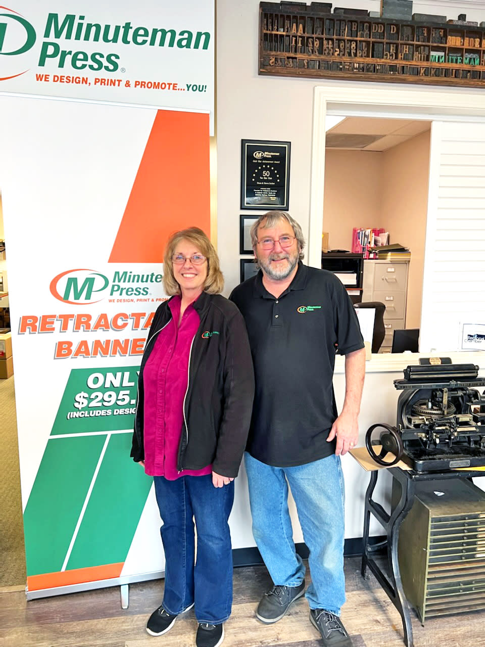 Dawn and Dean Seifert, owners, Minuteman Press, Youngstown and Warren, Ohio.