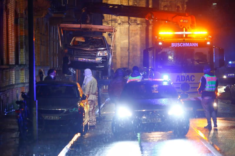 Site where a car crashed into pedestrians in Trier