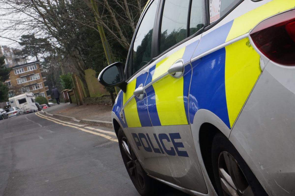Man seen jumping a fence fleeing from a burglary in Poole