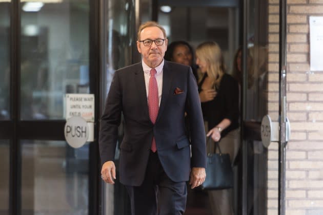 Kevin Spacey leaving court in London after being found not guilty of sexual assault and misconduct charges. - Credit: Wiktor Szymanowicz/Future Publishing/Getty Images