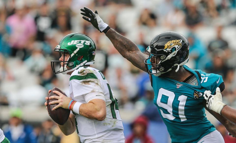 Jacksonville Jaguars pass-rusher Yannick Ngakoue is about to be a free agent. Hmmm.