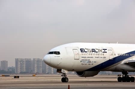 FILE PHOTO - An EL AL Airlines aircraft is seen at Ben Gurion International Airport near Tel Aviv, Israel July 14, 2015. REUTERS/Nir Elias/File Photo