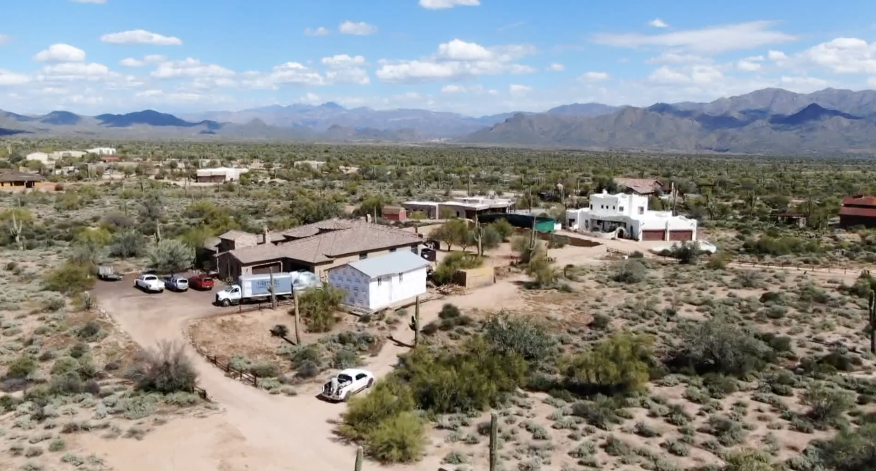  Rio Verde Foothills, a suburb north of Scottsdale, Arizona. The community is in a tentative agreement with the San Carlos Apache Tribe, where the Tribe will lease 200-acres from its Central Arizona Project allotment to Dynamite Water. (photo: Google Earth screenshot)