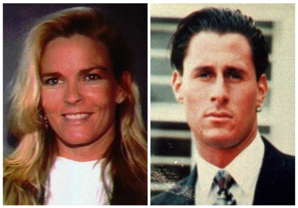 Simpson was arrested and charged in the murders of ex-wife Nicole Brown Simpson (left) and Ron Goldman (right). AP
