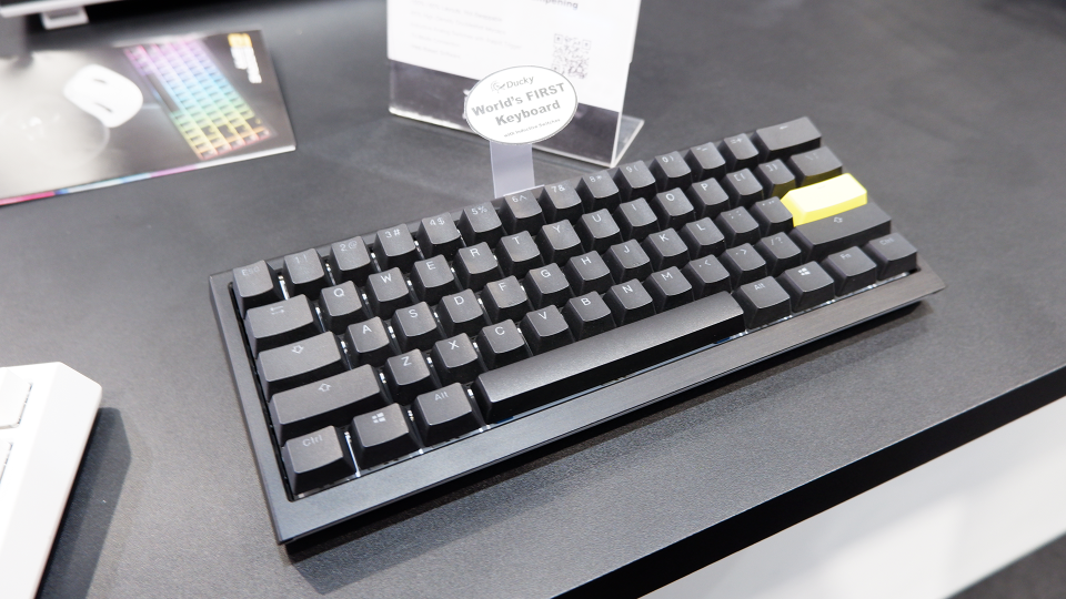 Ducky's OneX induction gaming keyboard at Computex 2024.