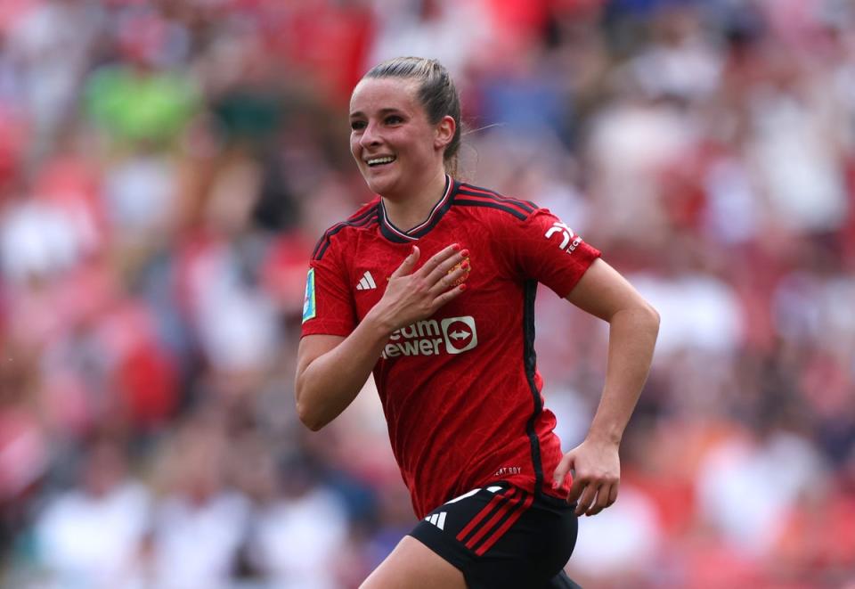 Ella Toone scored a stunning strike for her side’s first goal (The FA via Getty Images)