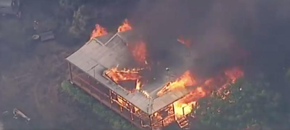 A number of homes have been lost as the blaze continues. Photo: 7 News