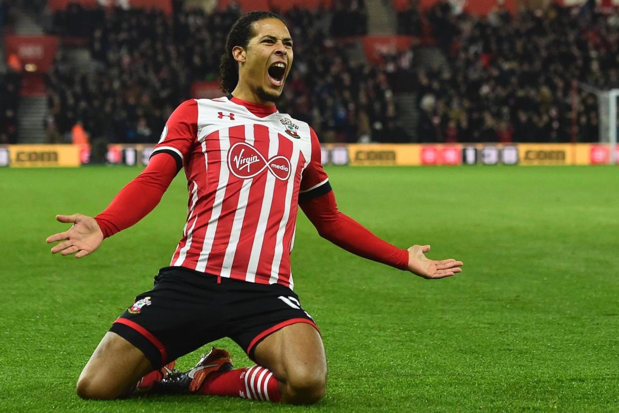 Price hike for Van Dijk | The Southampton defender signed a new five-year contract last summer: GLYN KIRK/AFP/Getty Images