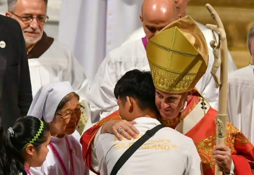 Pope Francis led a Holy Mass at the Assumption Cathedral in Bangkok on his first visit to Buddhist-majority