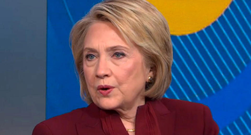 Hillary Clinton discusses the House impeachment inquiry on "Good Morning America." (Photo: ABCNews.com)