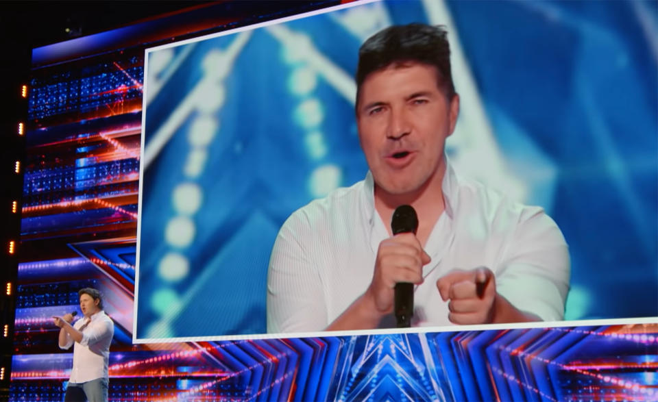 Who knew Simon Cowell could sing? (America's Got Talent / YouTube)