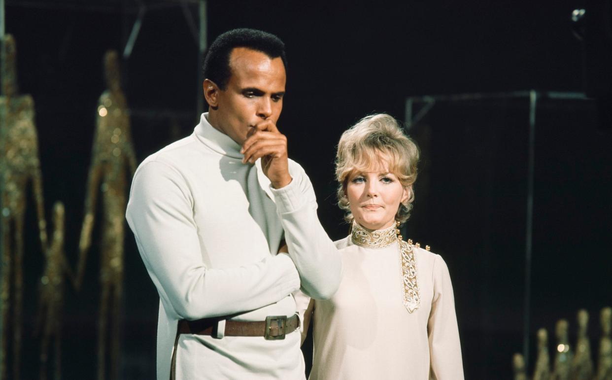 Harry Belafonte and Petula Clark performing On the Path of Glory on US TV in 1968 - Getty