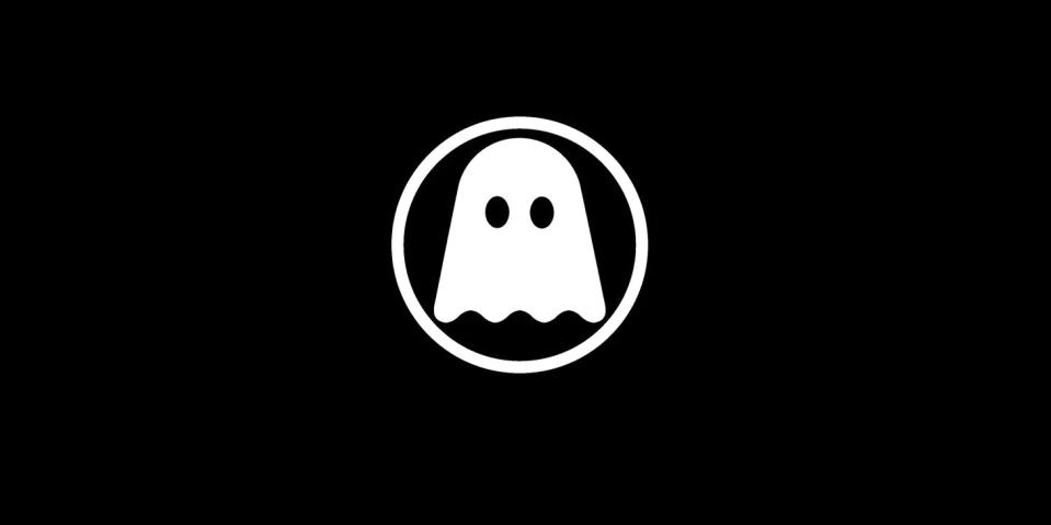 The Ghostly International logo, one of the best record label logos
