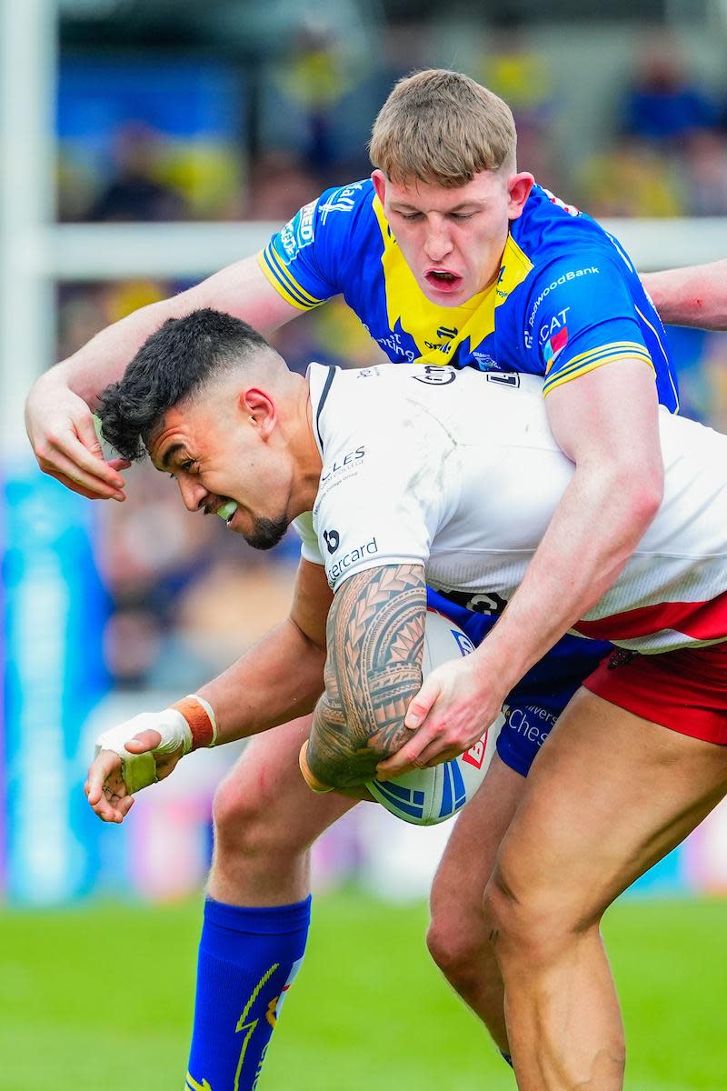 Warrington Guardian: Matty Nicholson made more than 50 tackles for the second week running