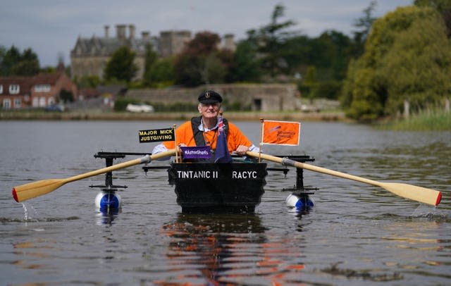 ‘Major Mick’ sets off along Beaulieu River in Hampshire 