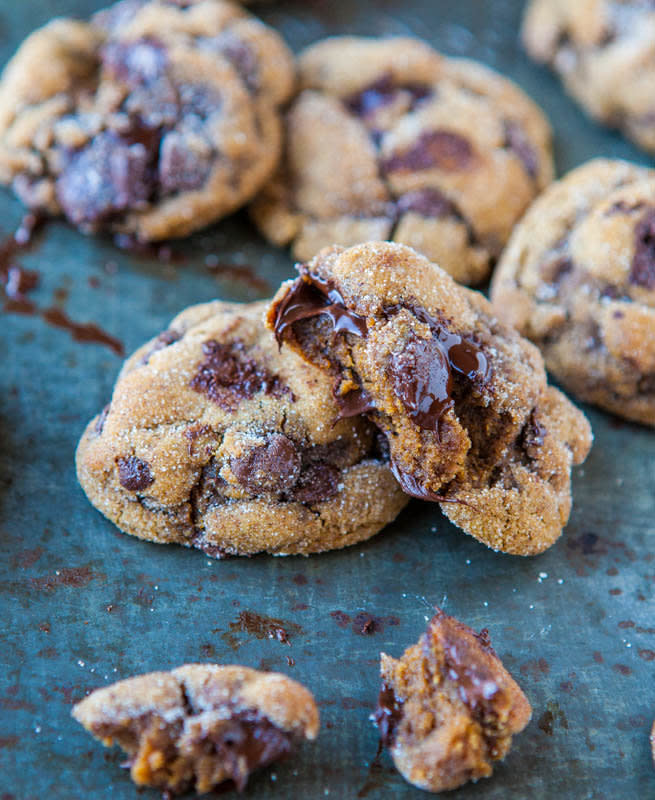 <strong>Get the <a href="http://www.loveveggiesandyoga.com/2012/11/molasses-triple-chocolate-cookies.html#">Molasses Triple Chocolate Cookies recipe</a> from Averie Cooks</strong>