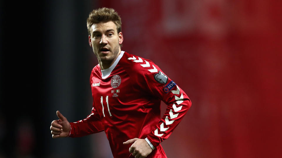 Nicklas Bendtner was not involved as Denmark beat Wales on Sunday evening