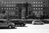 <p>The rubble-buried cars have been cleared, and the damage to buildings has been repaired as traffic heads north on West Street past Brookfield Place (originally known as the World Financial Center) on Aug. 20, 2017. (Photo: Gordon Donovan/Yahoo News) </p>