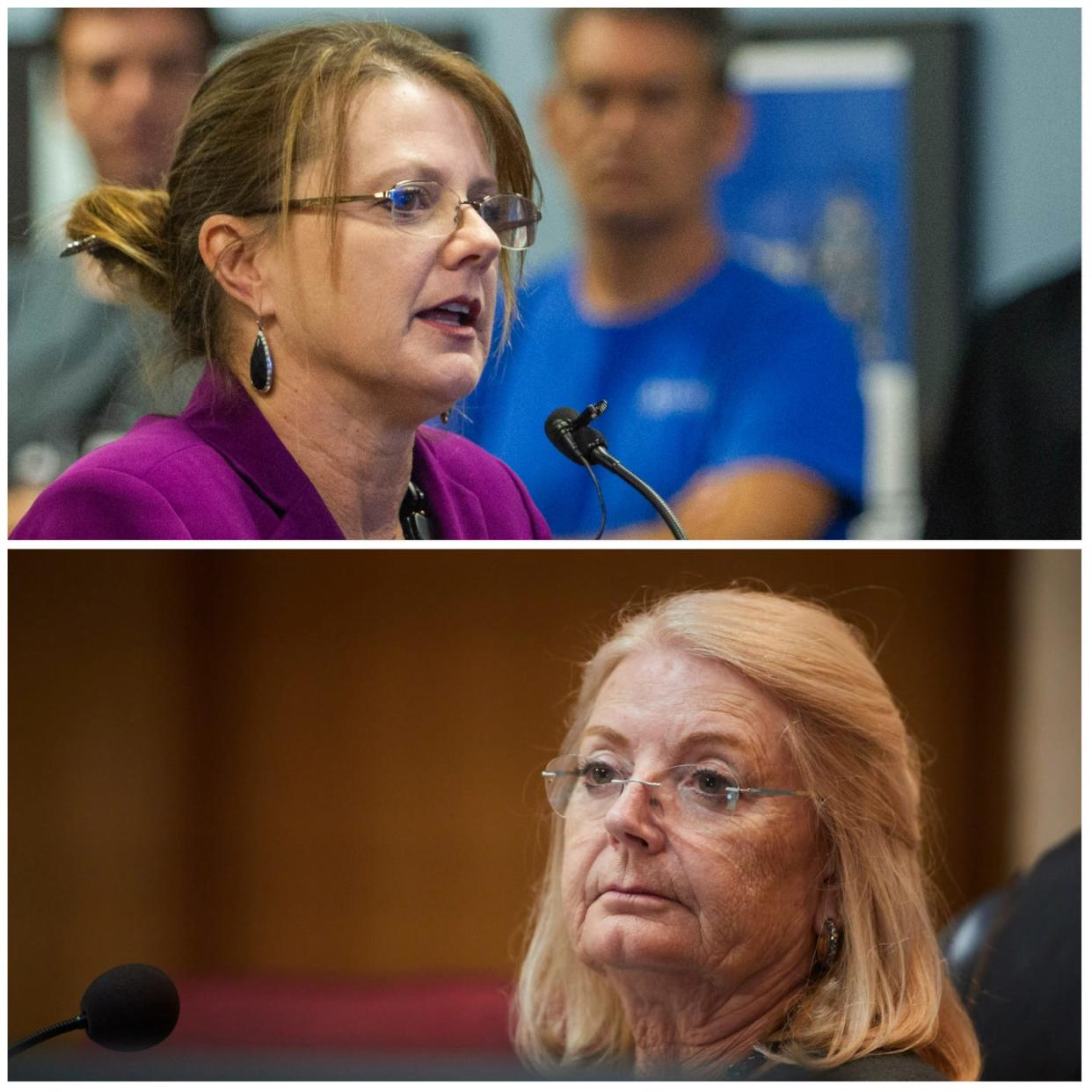 Arizona state Sen. Kelly Townsend (top) and Arizona Senate President Karen Fann.