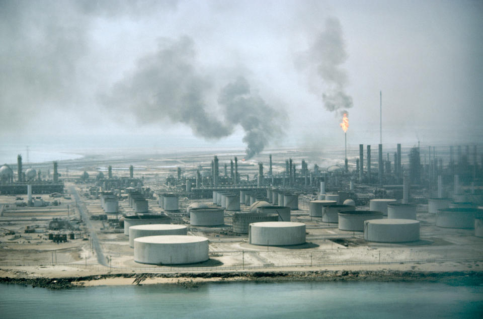 The Aramco Oil Refinery in Dahran, Saudi Arabia, Middle East. (Photo by: MyLoupe/Universal Images Group via Getty Images)